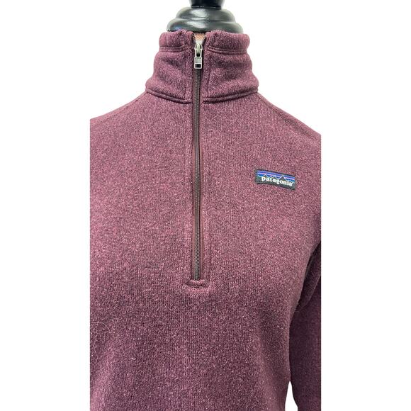 💜 Patagonia M Quarter Zip Fleece Pullover – Plum Purple Outdoor Sweatshirt - Picture 2 of 4